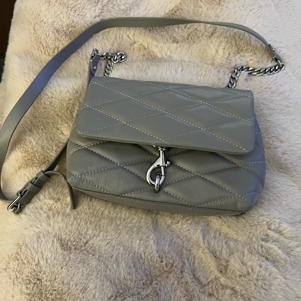 Rebecca Minkoff Gray Quilted Leather Shoulder Bag